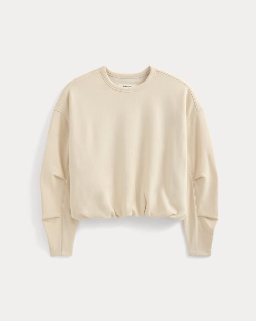 Alternative view of Lightweight Terry Bubble Sweatshirt | Parchment