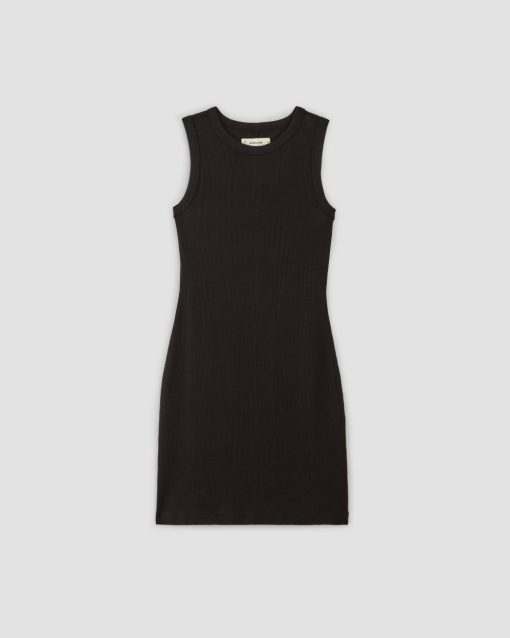 Alternative view of The Ribbed Mini Dress | Black