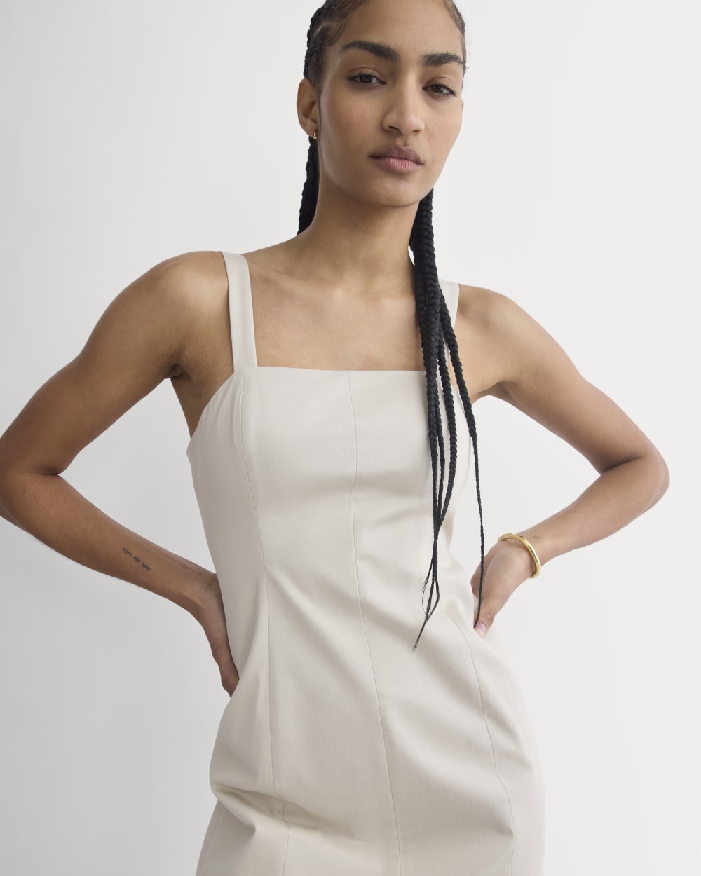 Seamed Mini Dress | Peyote - Image 3