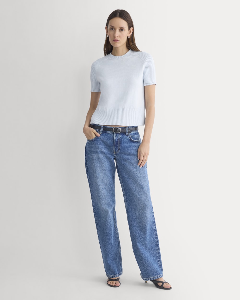 Short-Sleeve Crew in Everyday Cotton | Skywriting - Image 3