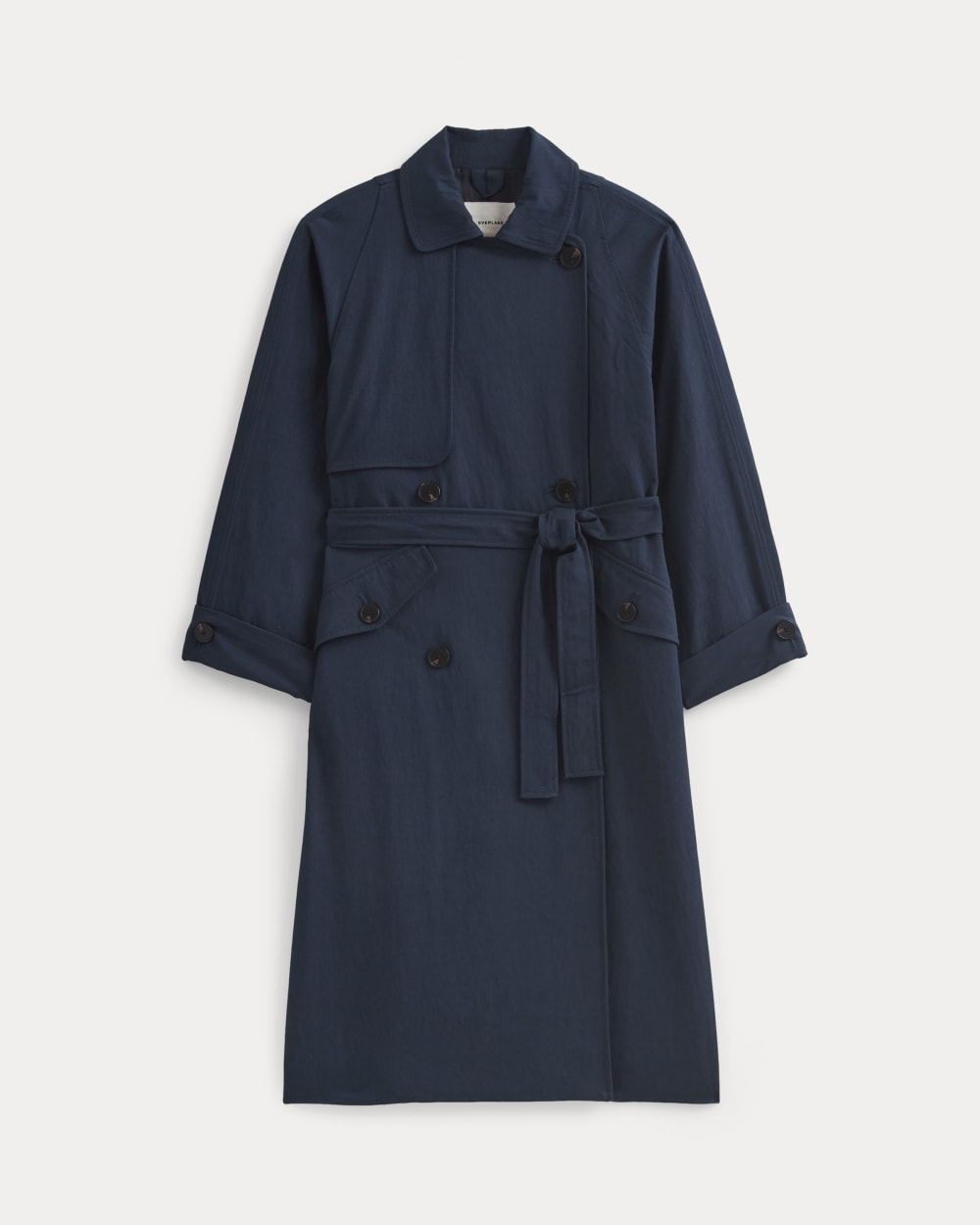 Drapey Twill Trench | Navy - Image 2
