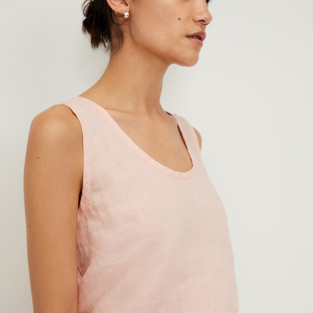 The Scoop Tank in Linen | Petal Pink - Image 4