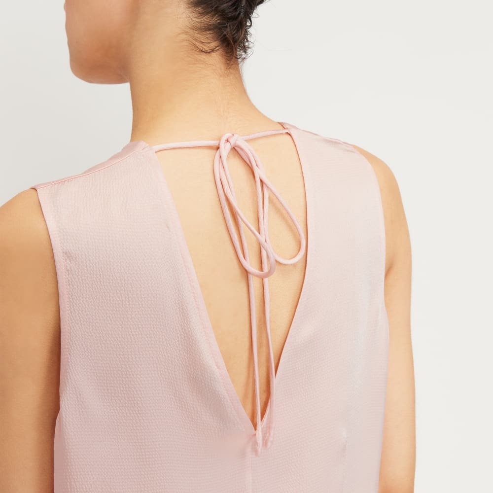 The Satin V-Neck Top | Petal Pink - Image 5