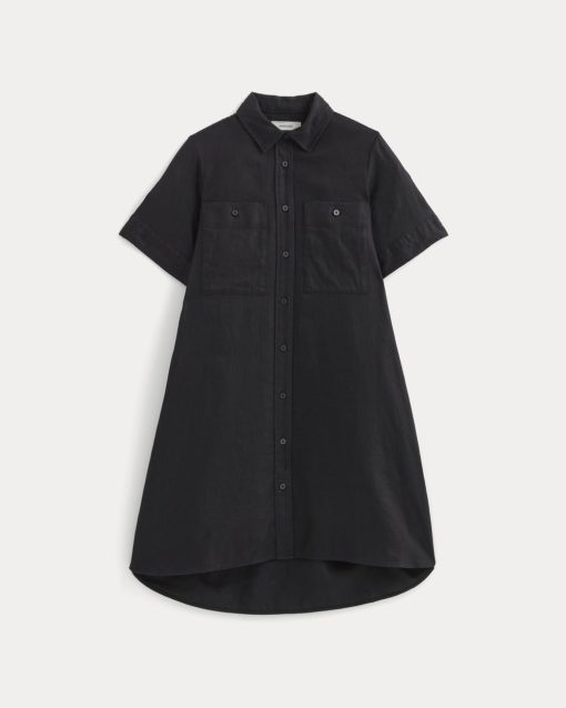 Alternative view of The Daytripper Dress in Linen | Black