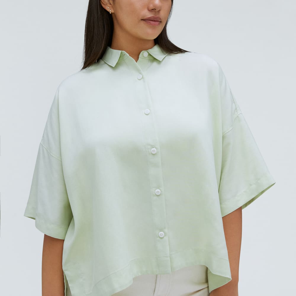 The Drapey Square Shirt | Seafoam Green - Image 2