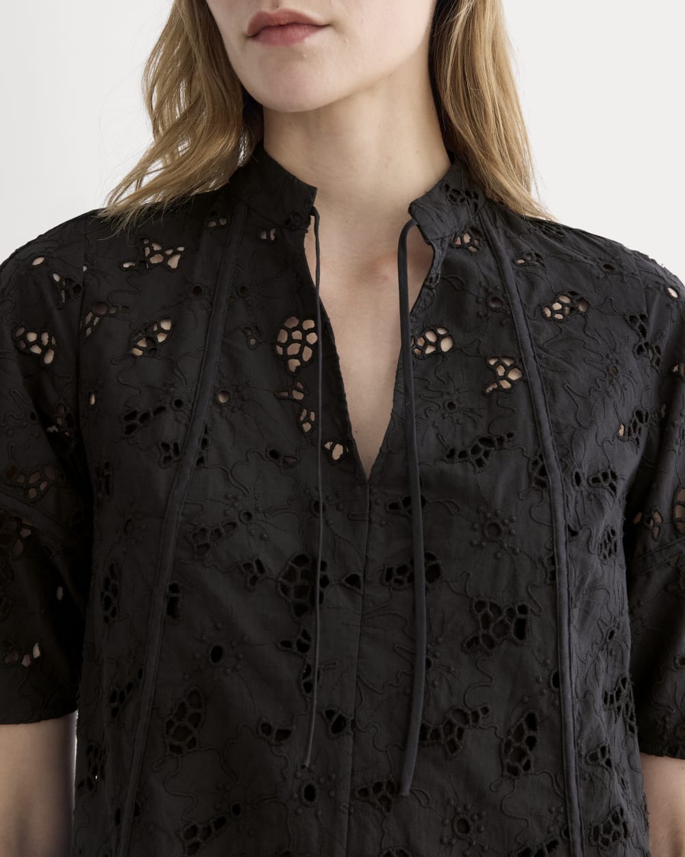 The Eyelet Midi Dress | Black - Image 3