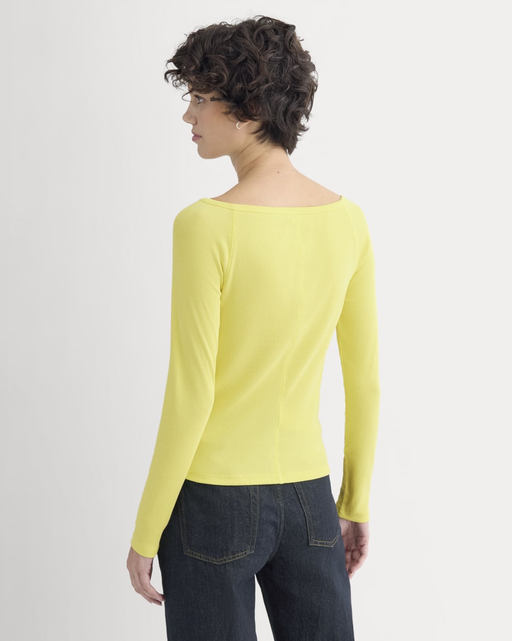 Luxe Rib Boatneck Top | Celandine - Image 5