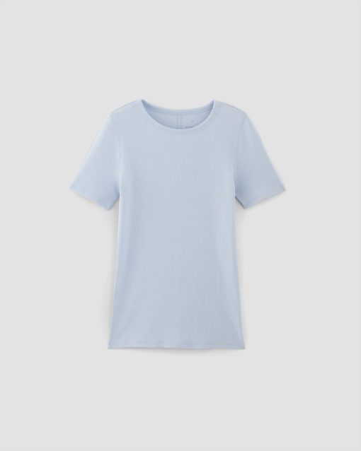 Alternative view of The Luxe Rib Crew | Chambray Blue