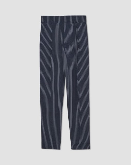 Alternative view of The Draper Tapered Pant in Buttersmooth | Navy / Bone