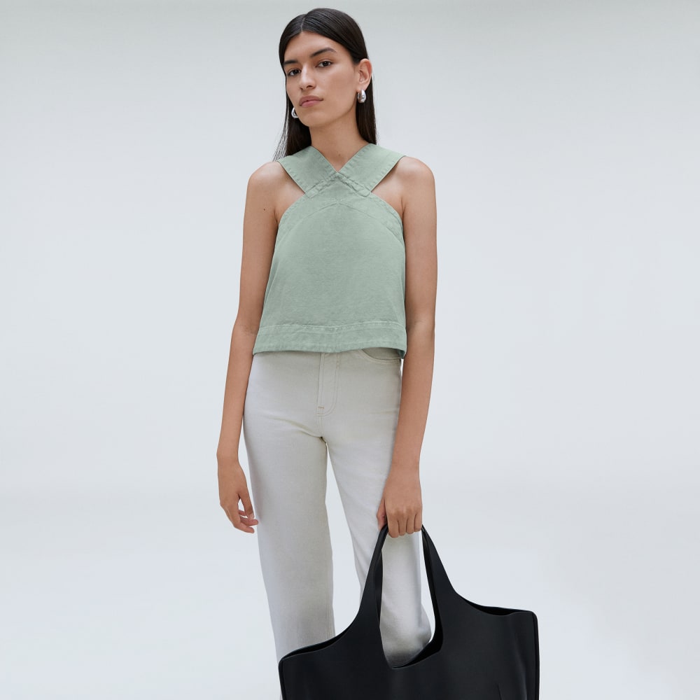 The Cross-Front Apron Top | Sea Glass - Image 5