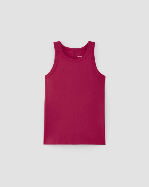 Alternative view of The Tank in Essential Cotton | Red Currant