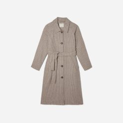 Alternative view of The Italian ReWool® Trench | Pewter Houndstooth