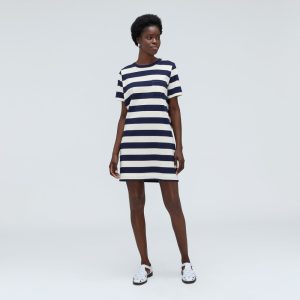 Alternative view of The Organic Cotton Weekend Tee Dress | Navy / Canvas