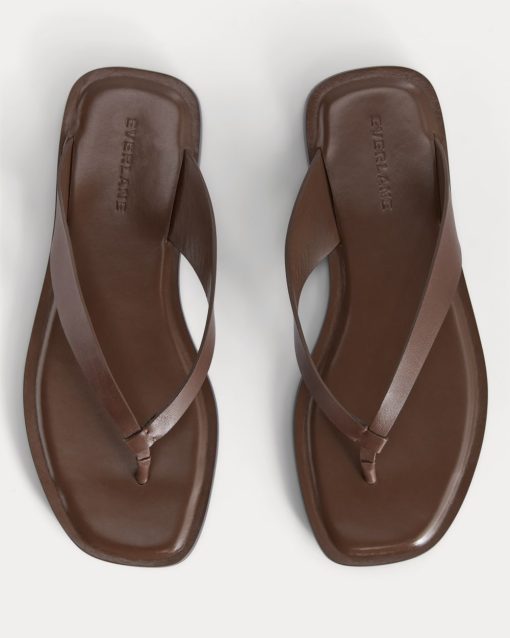 Alternative view of The Leather Flip Flop | Rum