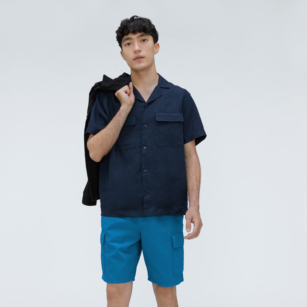 The Cotton Linen Short | Horizon Blue - Image 4