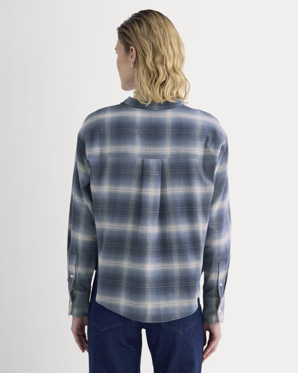 Flannel Shirt | Blue Ombre Plaid - Image 5