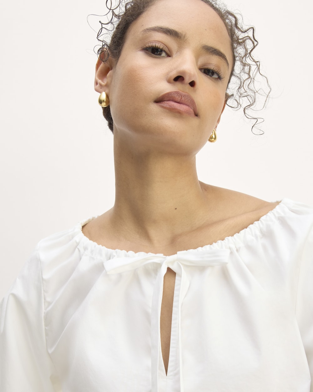 The Supima® Puff-Sleeve Top | White - Image 6