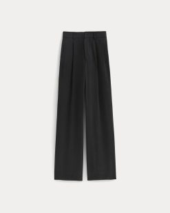 Alternative view of The Draper Pleated Pant in Buttersmooth | Black | 30 Inseam