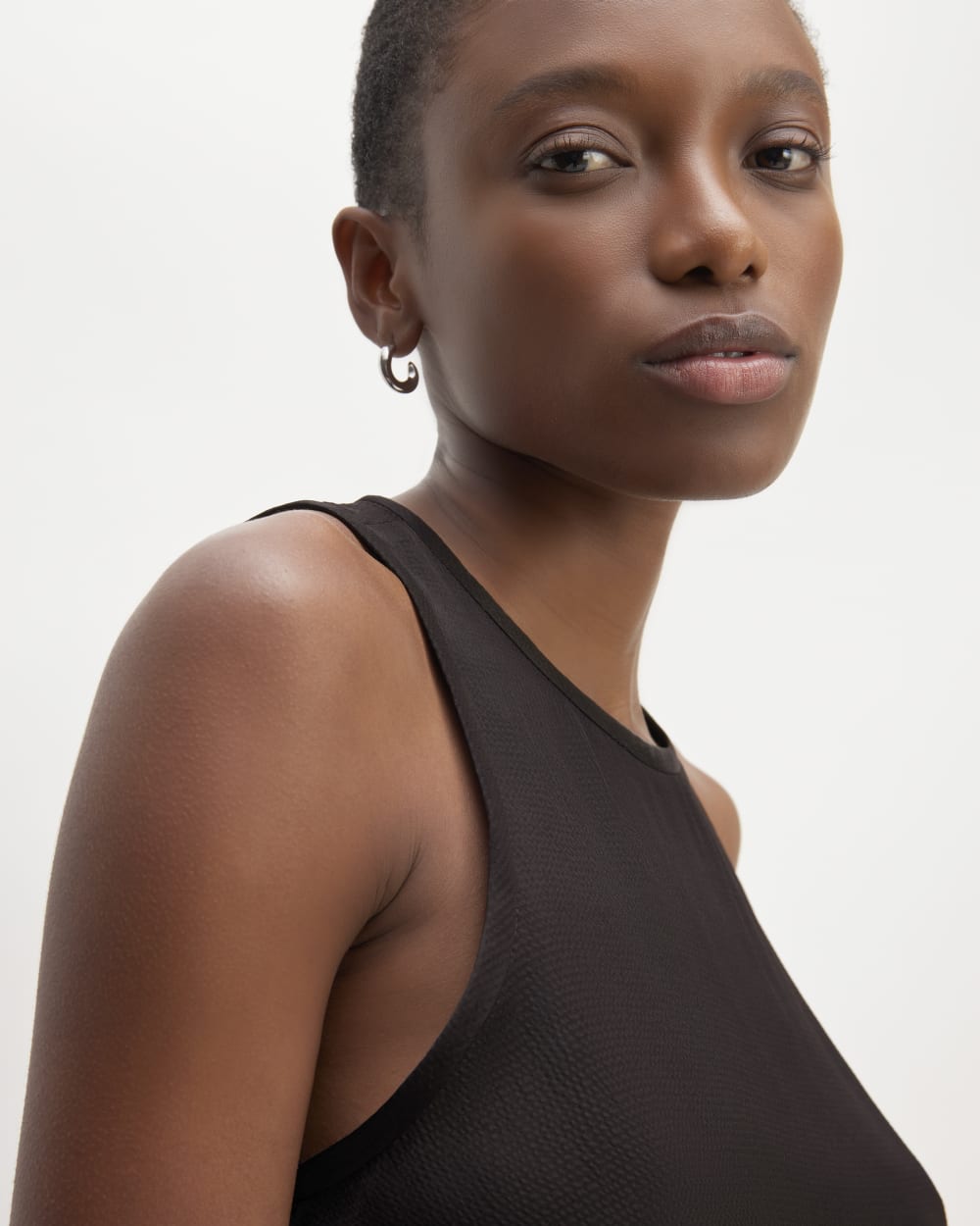 The Satin Racerback Top | Black - Image 4
