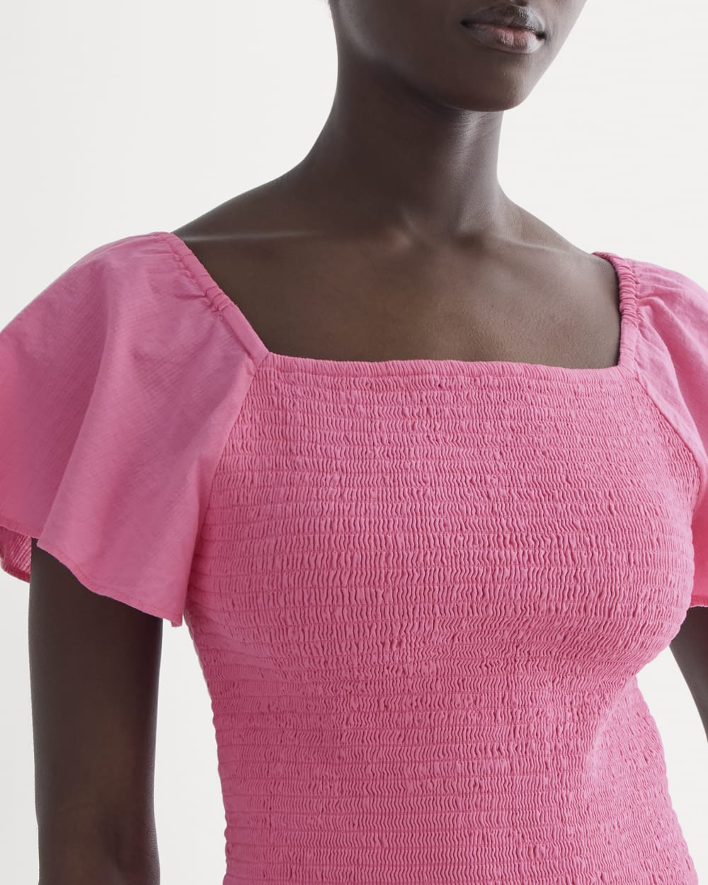 The Gauze Smocked Top | Deep Pink - Image 4