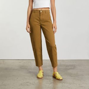 Alternative view of The Utility Barrel Pant | Golden Brown | Tall