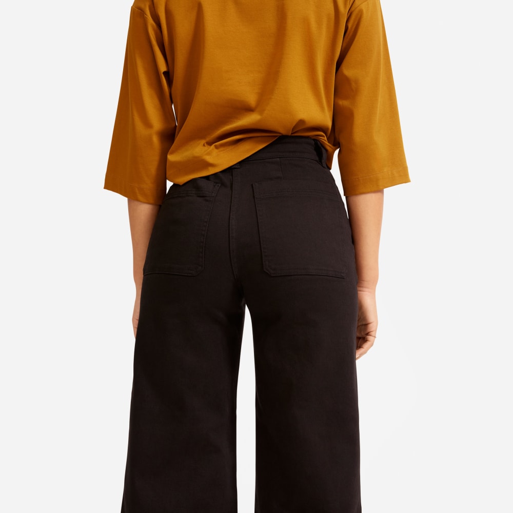 The Wide-Leg Crop Pant | Black | Short - Image 4