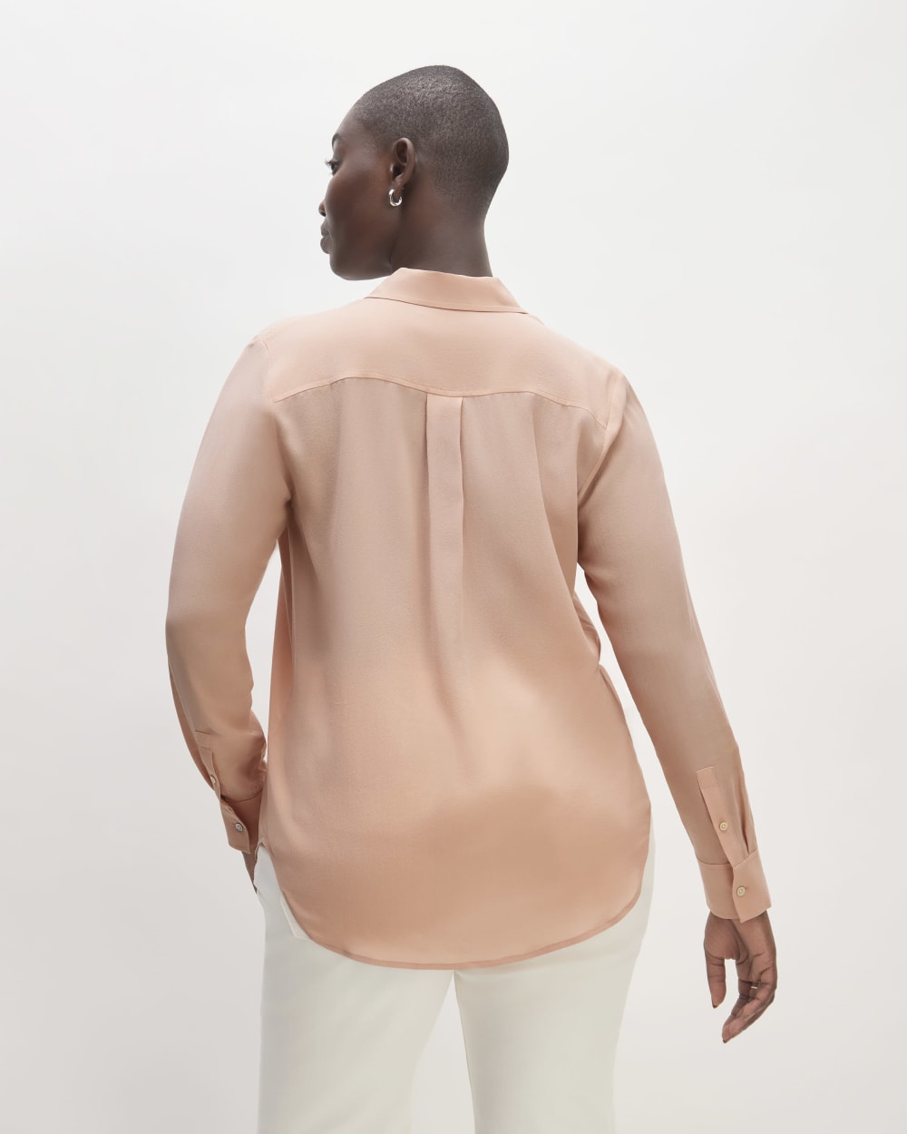The Must-Have Shirt in Washable Silk | Blush Pink - Image 6