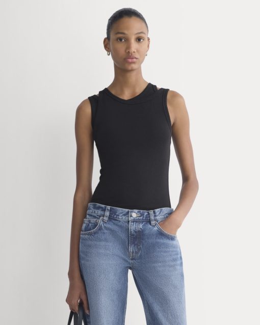 Tissue Layered Tank | Black