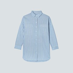 Alternative view of The Way Long Oxford Shirt | Lapis Blue / Bright Jade / Optic White