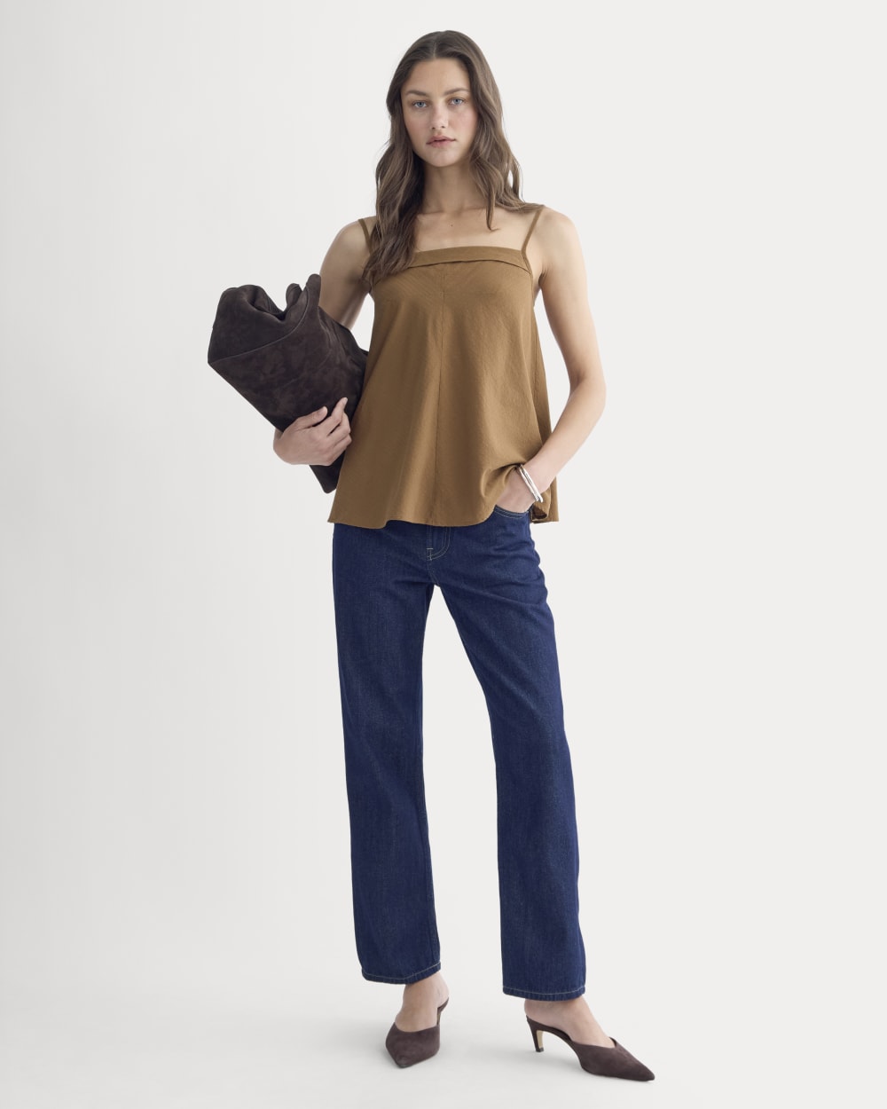 The Flowy Gauze Cami | Toffee - Image 3