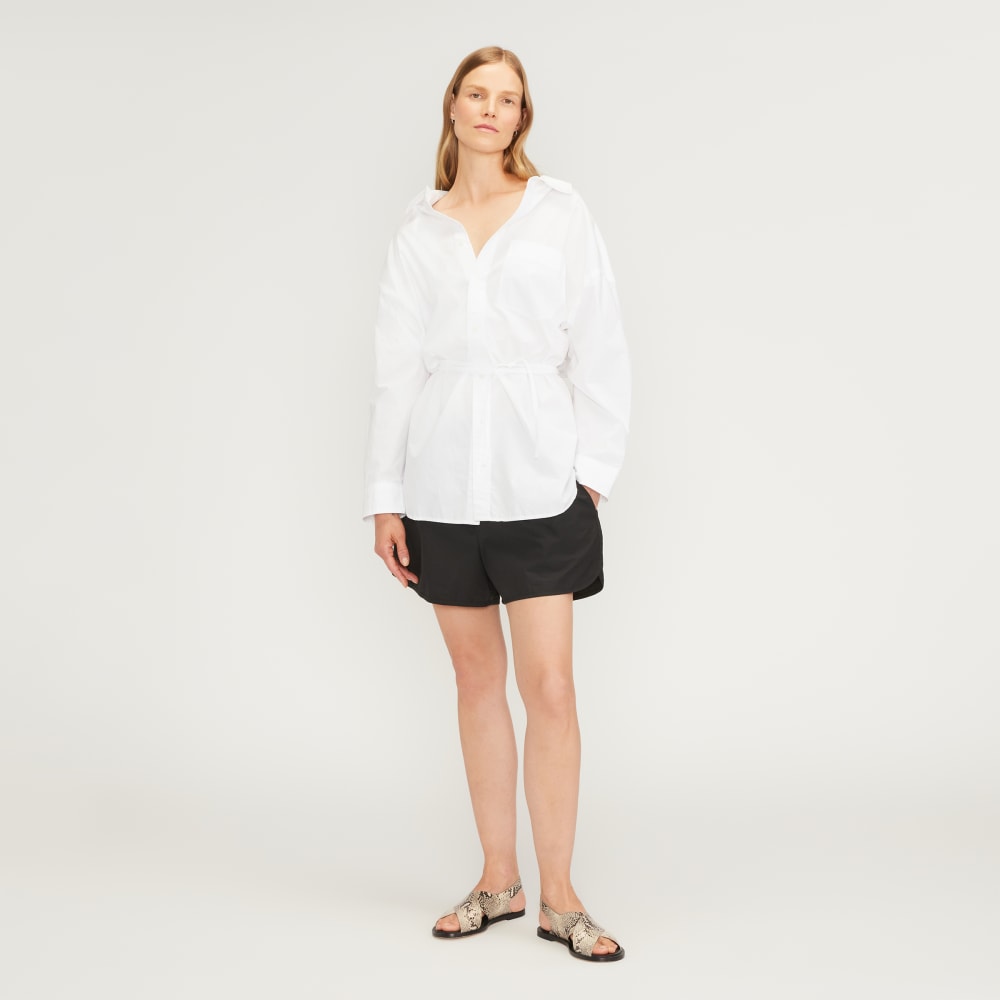The Poplin Tie Back Shirt | White - Image 6