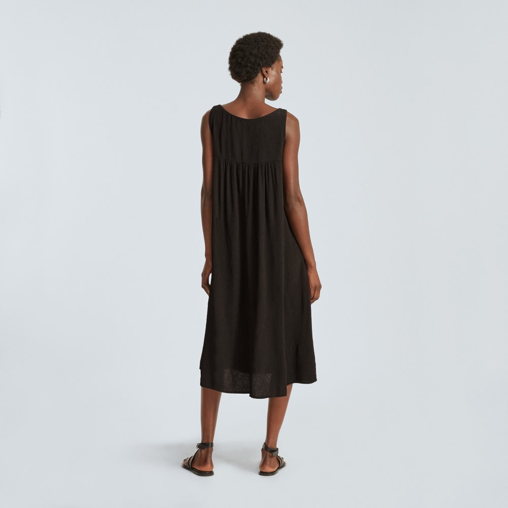 The Naia™ Ripple Tank Dress | Black - Image 3