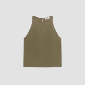Alternative view of The Linen High-Neck Tank | Kalamata