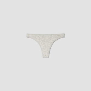Alternative view of The Cotton Thong |  Heathered Grey