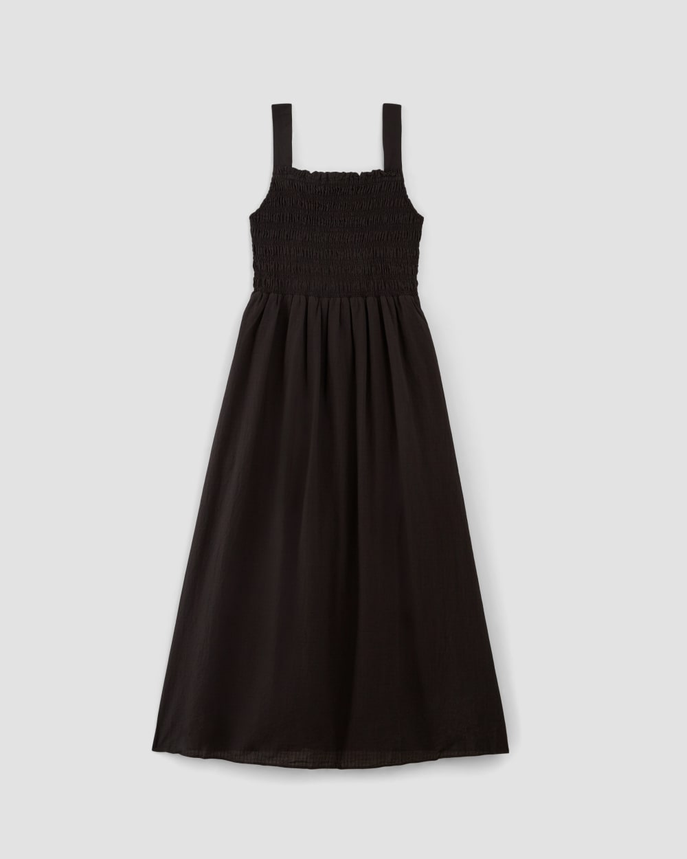 The Gauze Smock Dress | Black - Image 2