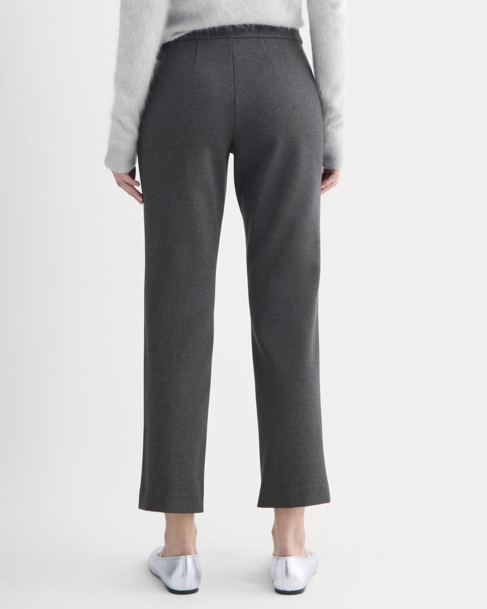 Slim Trouser in Ponte | Heathered Soot - Image 6