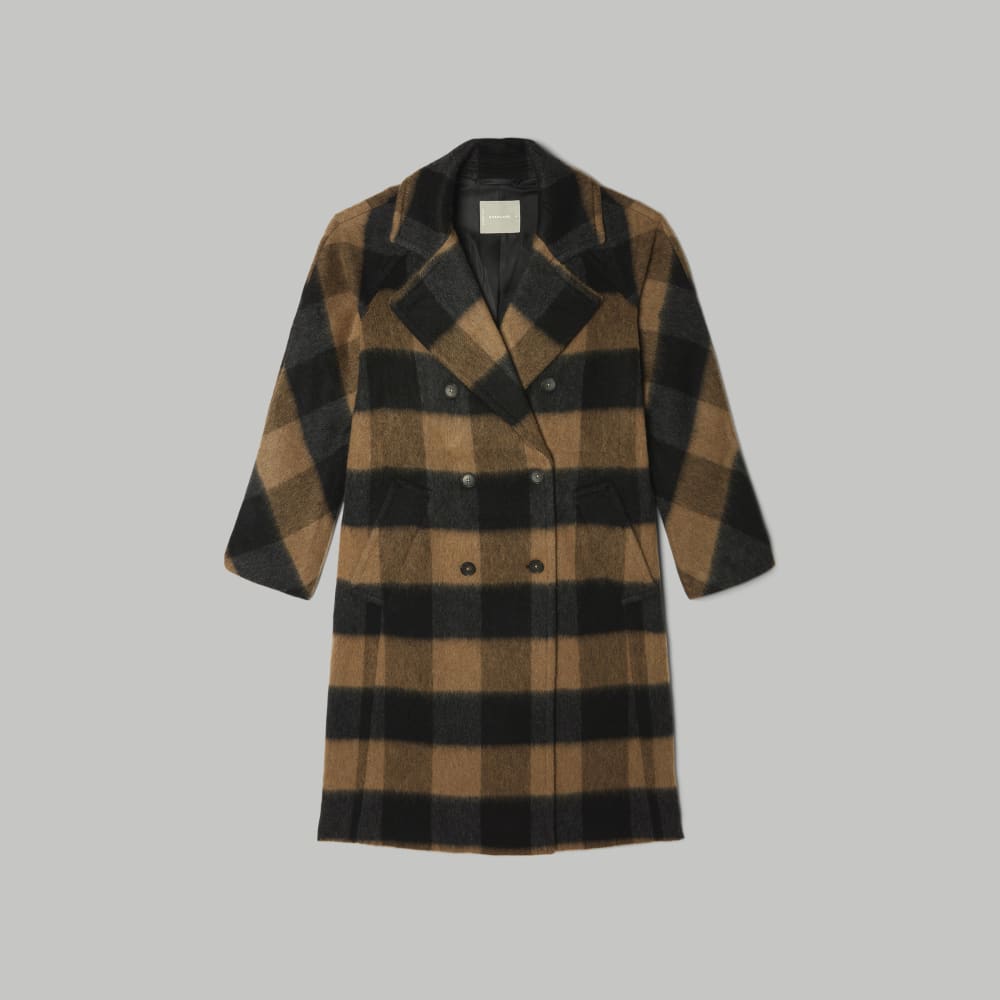 The Brushed Italian ReWool® Peacoat | Camel Buffalo Check - Image 2