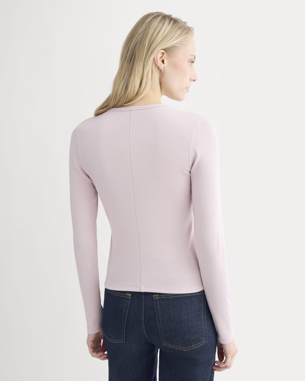 Luxe Rib Button-Up Top | Burnished Lilac - Image 4