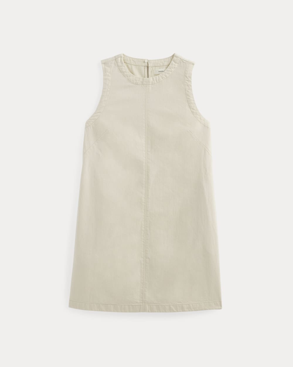 The Denim Shift Dress | Ecru - Image 2