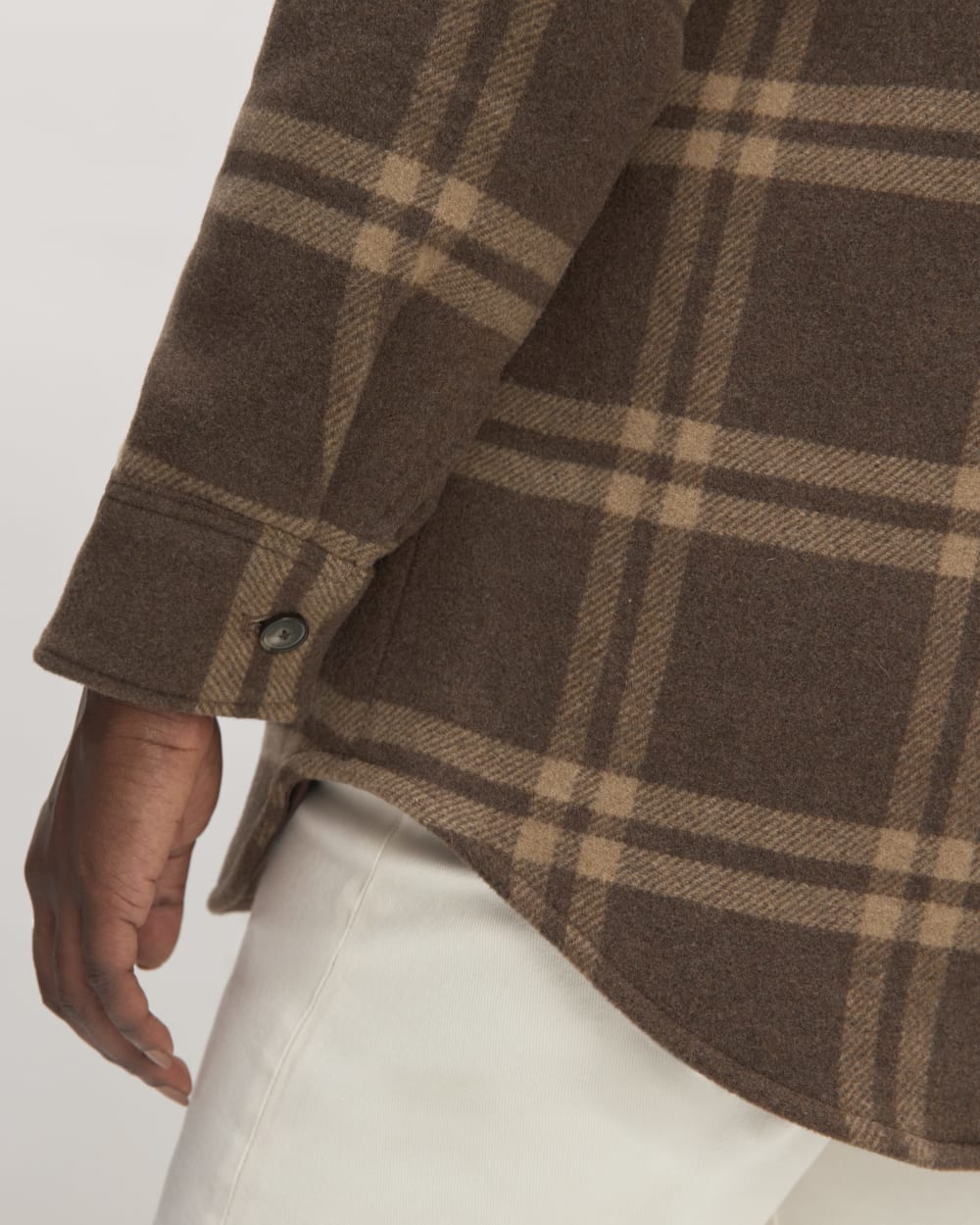 The Italian ReWool® Oversized Shirt Jacket | Brown / Camel - Image 5