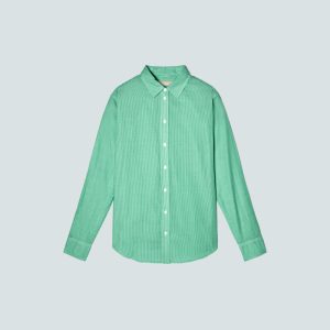 Alternative view of The Must-Have Shirt in Silky Cotton | Bright Jade / White
