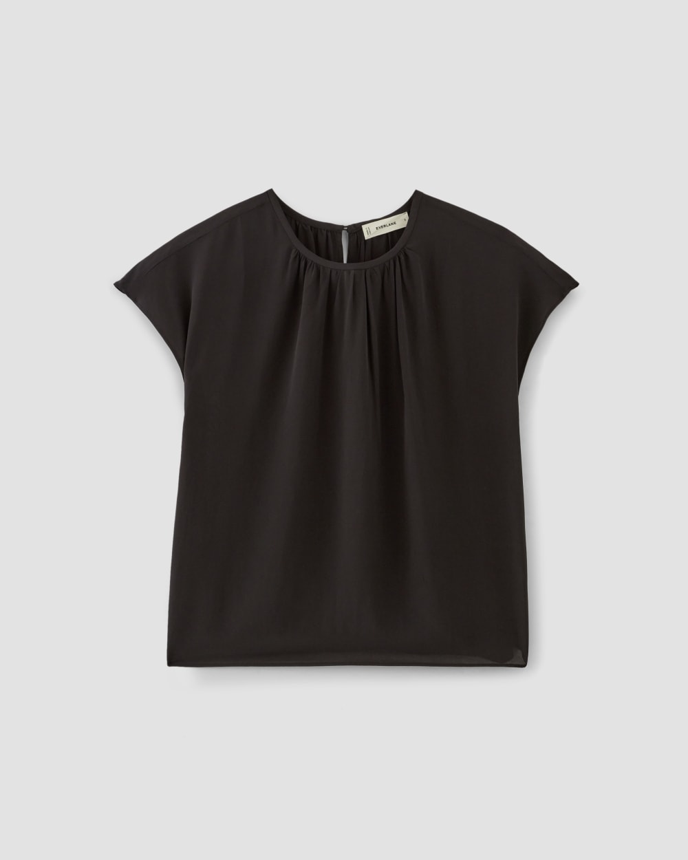 The Gathered Neck Top | Black - Image 2