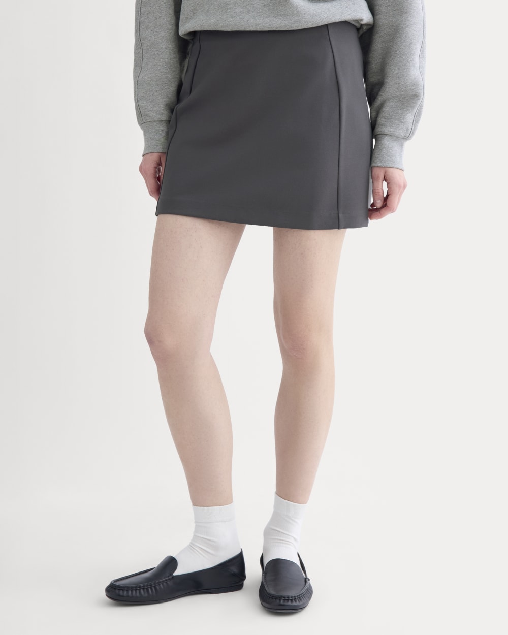 Ponte Mini Skirt | Graphite - Image 4