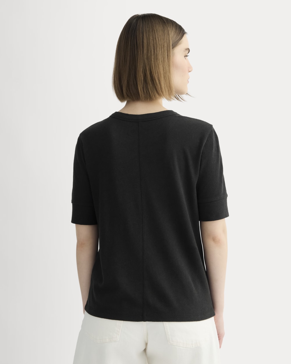 The Henley in Cotton Linen | Black - Image 5