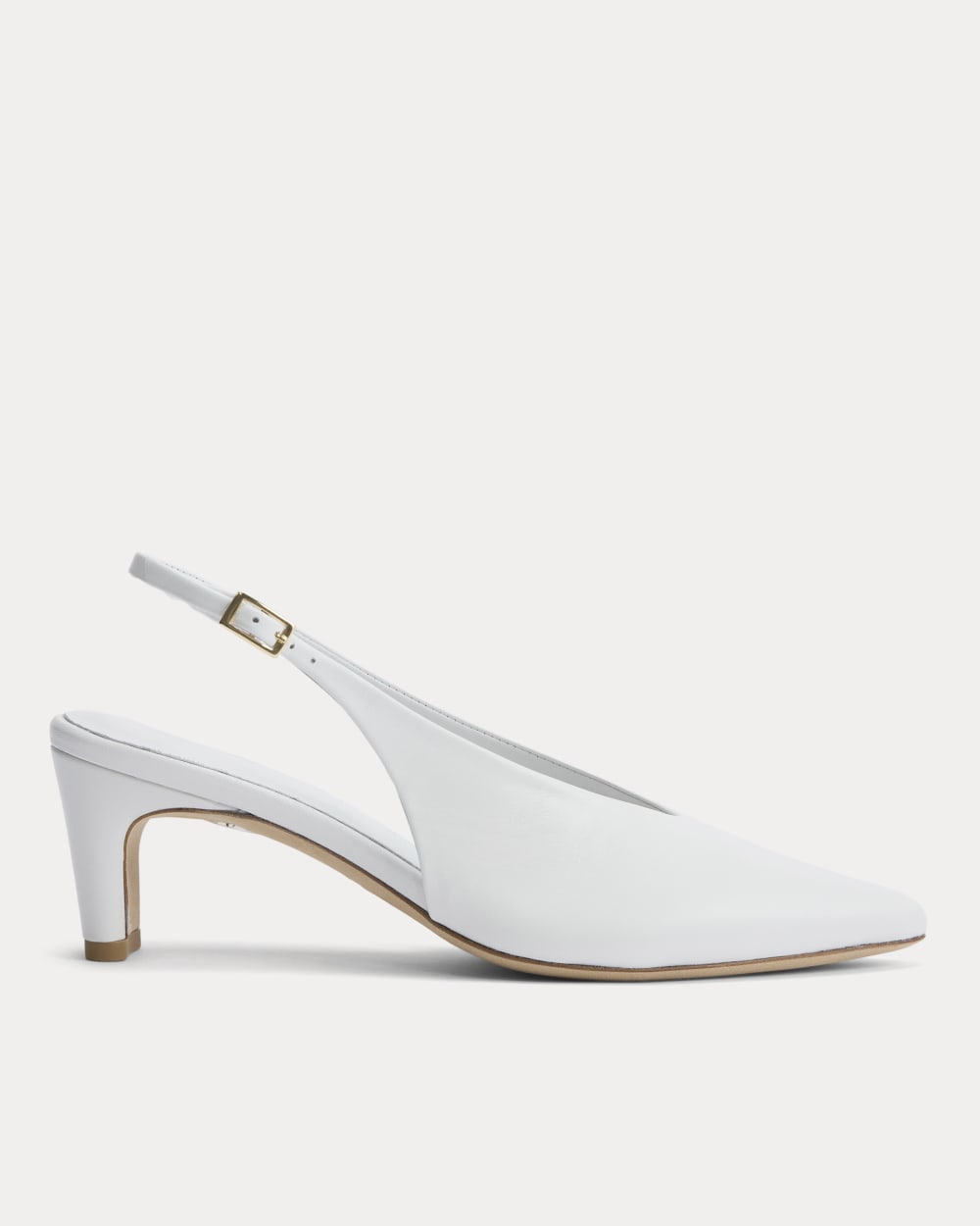 Pointed-Toe Slingback Heel | Snow