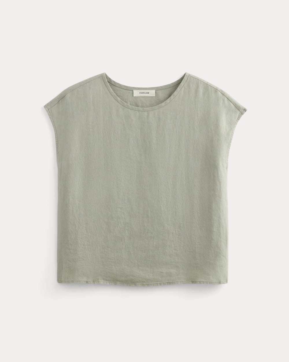 The Muscle Top in Linen | Seagrass - Image 2