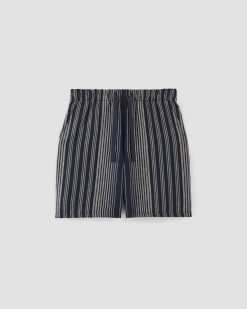Alternative view of The Linen Easy Short | Navy / Bone