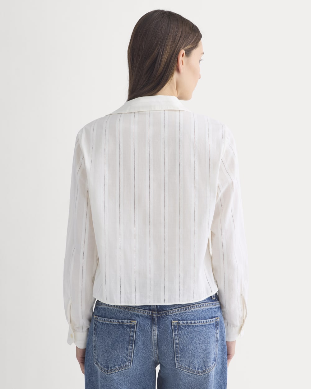 Textured Mini Collar Shirt | Bone - Image 5