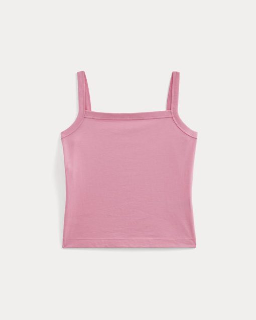Alternative view of The Essential Square-Neck Tank | Deep Pink