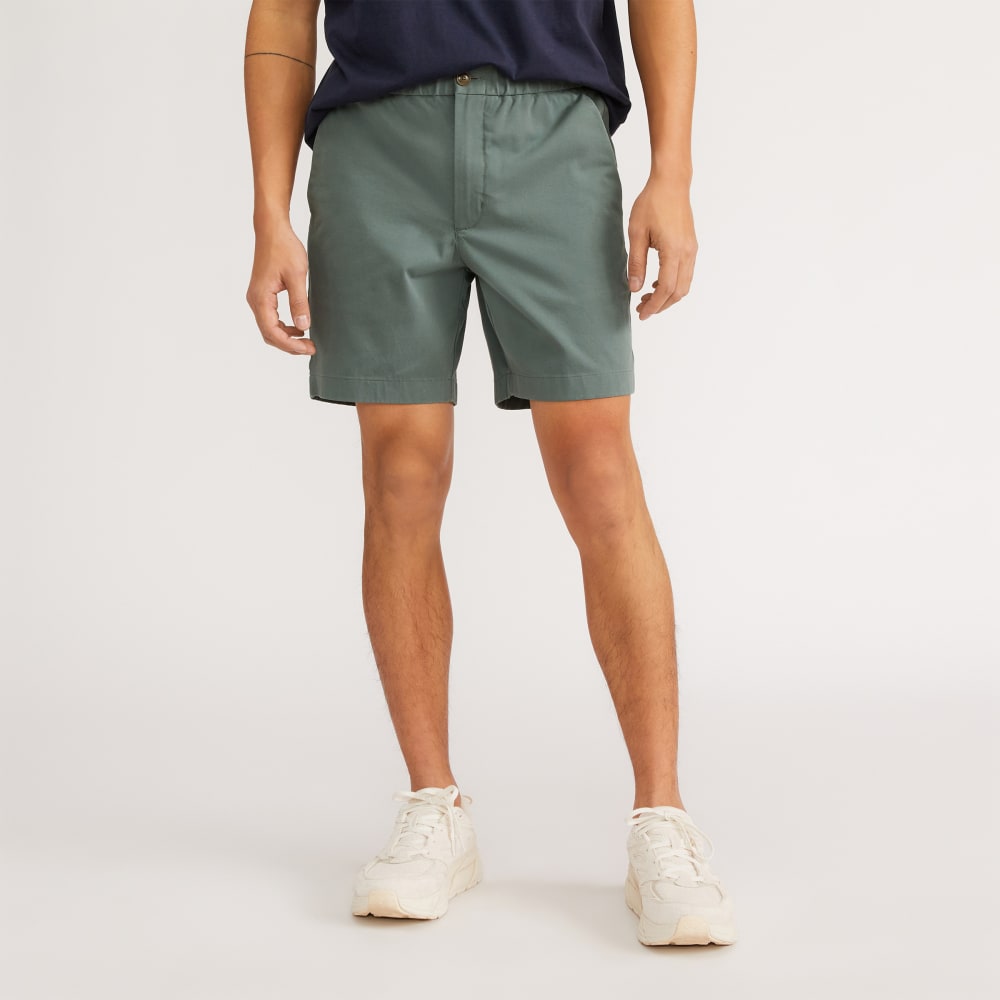 The Pull-On Performance Chino Short | Green Balsam